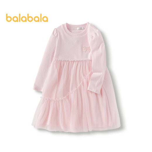 Balabala Kinderkleidung Mädchenkleid Kindergestricker Rock 2025 HAVE BUG MESH ROCK Sweet 209125111003