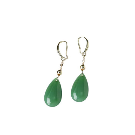Chinese retro temperament water drop jasper earrings for women 2024 jade cheongsam earrings as a gift for mother water drop jasper earrings