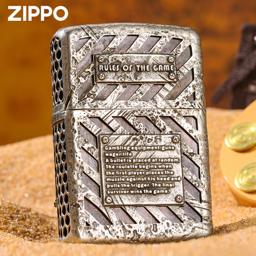 ZIPPO正版zippo打火机危险游戏轮盘限定礼盒防风煤油男士送礼官方正品 危险游戏-单机版DY9902TJ
