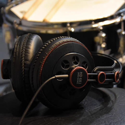 Shubole HD681 / HD681F / HD681B Mida Vocal Headphones Minik Professional Recording Monitor DJ Fever Music Noise Isolation e-Sports Poulet Eating CF HD681 Rouge Border (livraison SF Express + Garantie d'un an)