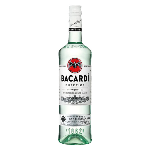 百加得（Bacardi）白朗姆酒 金朗姆酒 洋酒 莫吉托 调酒基酒 原瓶进口 调酒组合 百加得白朗姆酒 1000mL 6瓶