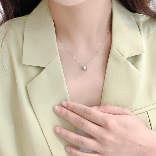 Farcoko platinum necklace for women with small waist, fashionable pt950 platinum, practical and heart-warming birthday gift for girlfriend and wife, platinum necklace + bright small waist, SF Express