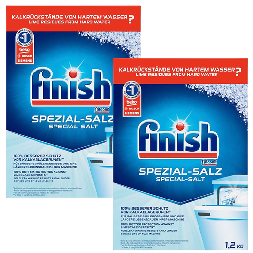 Bright Disk (finish) Bright Disk finish dishwashing beads three-in-one cleaning dishwasher detergent dishwasher salt powder cleaning agent dishwasher special soft water salt 1.2KG*2 bags