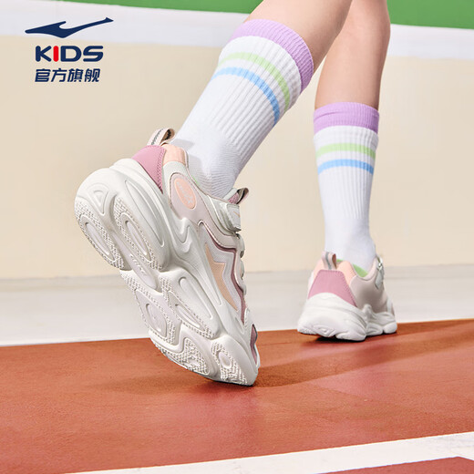 Hongxing Erk (Erke) Children's shoes boys and girls sports shoes children 24 autumn and winter new products, children's casual shoes, peony powder/bauhinia powder 35
