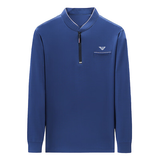 法莱阿玛尼半拉链立领长袖T恤男春秋季潮流纯棉休闲打底衫上衣服 6625黑色x M 16590-120斤