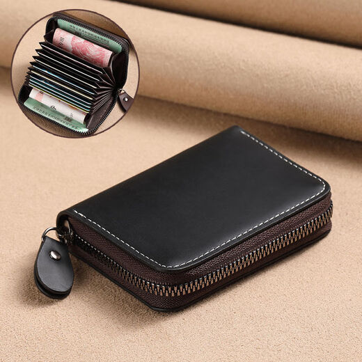 Gbonika-Bag Herren Bank Card Laging Zertifikat Taschenlizenz Leder mit Multi-Card-Kartenkarte mit Multi-Card-Karten-Karten-Kartenabdeckung von Festkarten-Braun [11 Kartensteckplätze können im Führerschein gelegt werden]