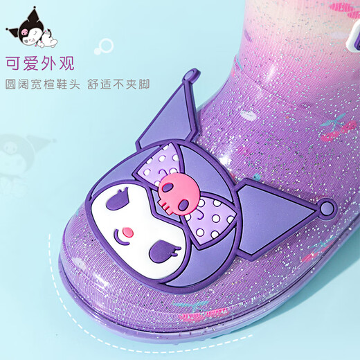 Hello Kitty Sanrio Kulomi Детские дождевые ботинки девочки хрустальные сапоги в детские сапоги детские мультфильмы девочки против скольжения водяной туфли Новая 22510 Мелодия 31/32 Размер 21см