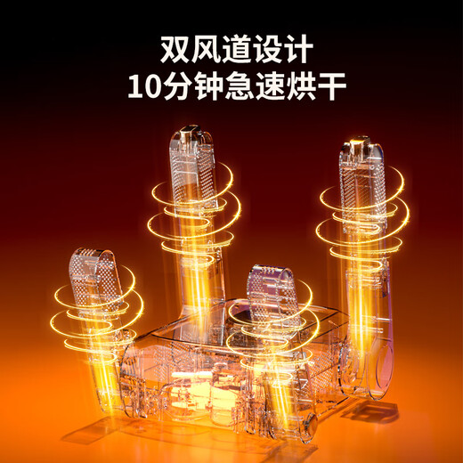 HYUNDAI Korean shoe dryer, deodorizing and sterilizing household adult dryer, shoe warmer, upgraded model, dual brackets + digital display + ozone, purple