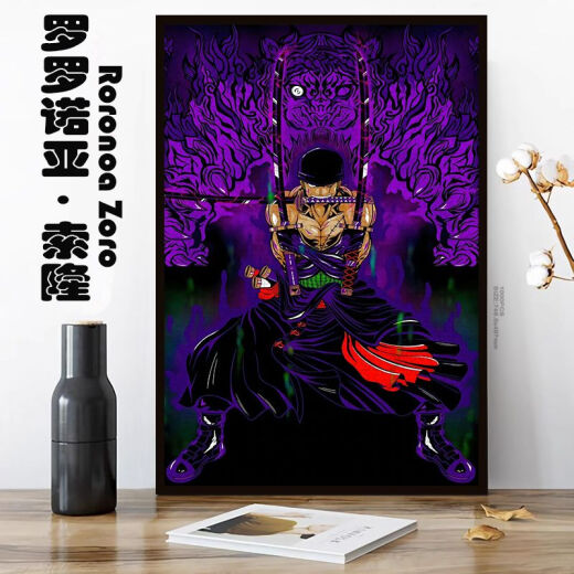 桑菽索隆拼图1000片带框木质玩具diy手工礼物海贼王装饰画送朋友 索隆Y1098 木质300片盒装