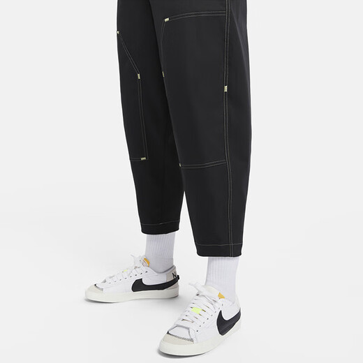 耐克（NIKE）女裤2024夏季新款时尚大勾梭织运动休闲收口长裤HF6174 HF6174-010 L