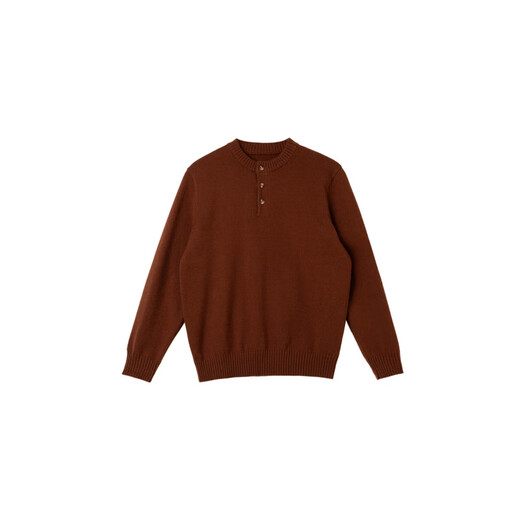 Jiangong Henry Collar Sweater Men's Autumn and Winter New Tops Wool Blended Trendy Casual Knitwear Warm Bottoming Shirt Men Black M