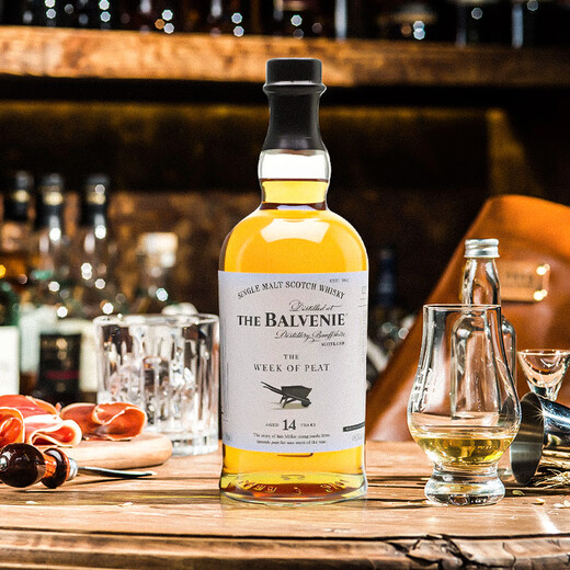百富（BALVENIE）12年双桶 加勒比桶 泥煤桶单一麦芽苏格兰威士忌洋酒 原瓶进口 百富14年泥煤700ml