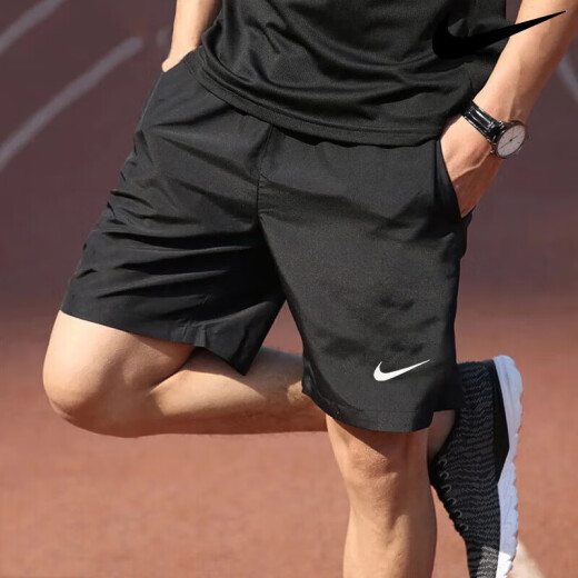 耐克（NIKE）男裤夏新款运动裤梭织快干健身训练短裤宽松透气五分裤DV9858-010 DV9858-010/梭织快干/侧边口袋 XL