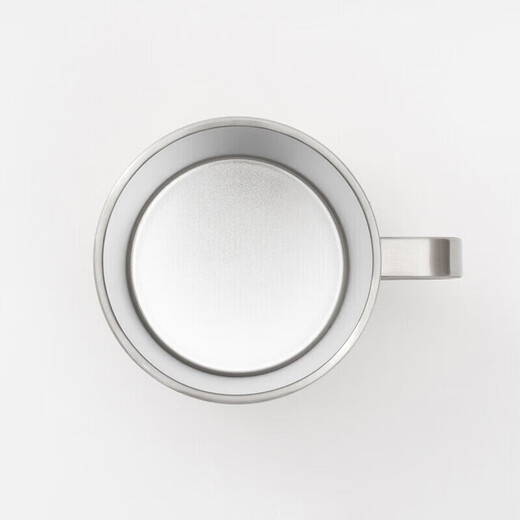 MUJI stainless steel double-layer mug large capacity male and female office student water cup tea cup coffee cup silver 490ml