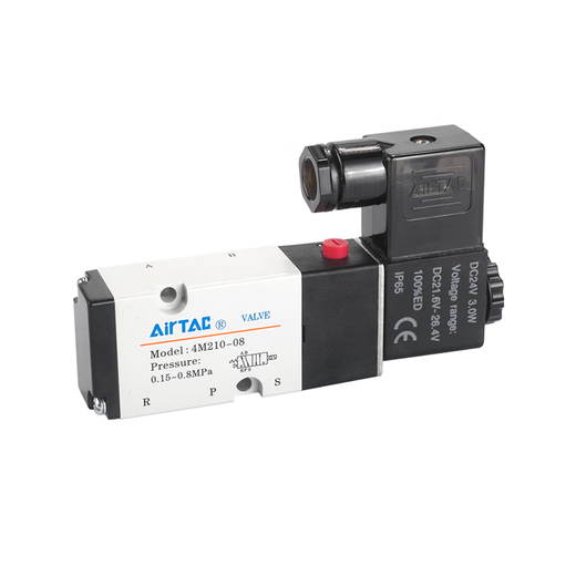 亚德客（AIRTAC）亚德客气动贴面电磁阀4M110/210/310-06/08/10气缸换向控制阀 4M1 4M12006