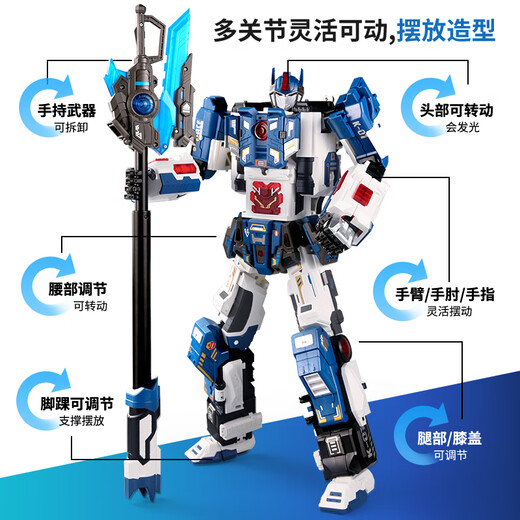 Tinabell British Brand Toys Children's Toys Transformed Assemled Toys Asamblea de regalo de cumpleaños Robot BOTHGUN ROBOT Boy Judgun Warrior transformado [Modelo clásico]