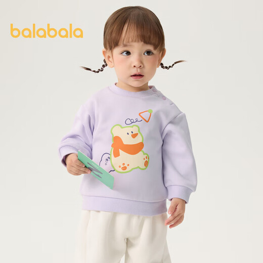 Balabala Baby Sweatshirt Kinderkleidung Baby Basis Hemd Mädchen Herbst und Winter 2024 Junge Tops süßer Trend 208424121209