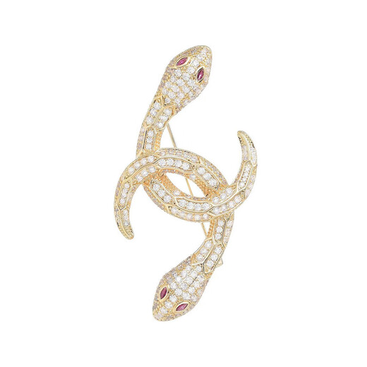 Marco Bizzarri European and American style brooch, fashionable winding snake-shaped brooch, high-end women's high-end light luxury snake animal zodiac corsage, anniversary gift to girlfriend, best friend's birthday, New Year's gift