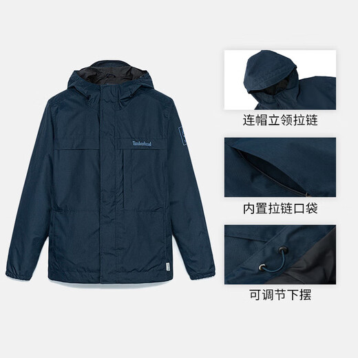Timberland (Timberland) Herren Spring- und Herbst Neuer Outdoor -Bergsteigeranzug wasserdichte und winddichte atmungsaktive Hartschalenjacke Arbeit A695W A695W433/RAW Blue (10 Fotos veröffentlicht) XS (165/80A)