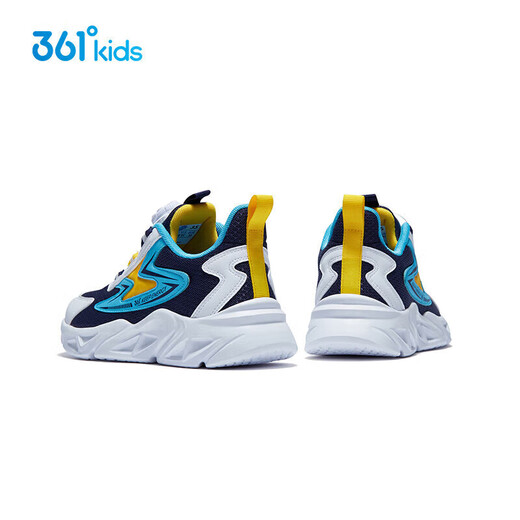 361 children's shoes Children's running shoes Four seasons for boys and girls 3-14 years old to boost technology knob running shoes Blue 34