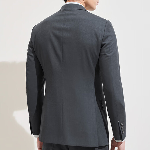 Annunciation Bird Suit Men's Summer Cool Fiber Business Casual Men's Solid Color One-Button Suit and Pants Suit Meteoric Green Small Texture 44 A(165/88) /Please note waist or pants