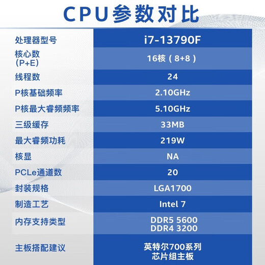 Intel 1213-Generación I5I7I9 Core 13490F13700K12600K Nuevo computadora de escritorio en caja nacional CPU en caja 13-Generación I7-13790f en caja 16 núcleos 24 subprocesos