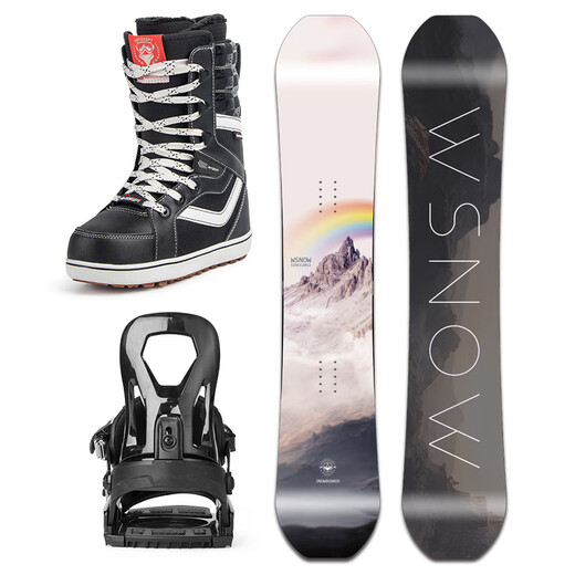 WS snowboardsSNOWBOARDSWS Snowboard ensemble de Snowboard plat sculpté adulte Snowboard fixation chaussures de Ski W50 ensemble 151 cm