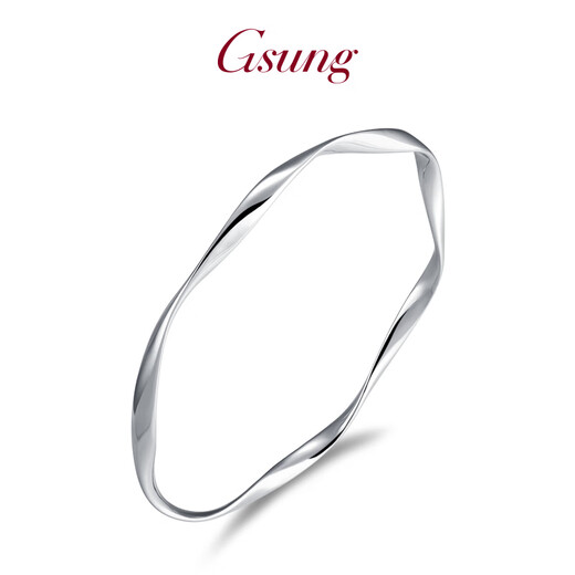 GsunG platinum women's bracelet Möbius ring bracelet new PT950 platinum bracelet women's fashion shiny bracelet PT950 bracelet about 13 grams 54 ring mouth reservation