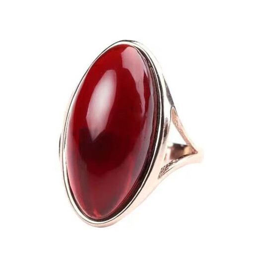 Kuang Yi Baltic Amber Ring Chicken Butter Yellow Honey Wax Ring Men and Women Blood Amber Inlaid Ring Flower Amber Hand Decoration Gift Blood Amber