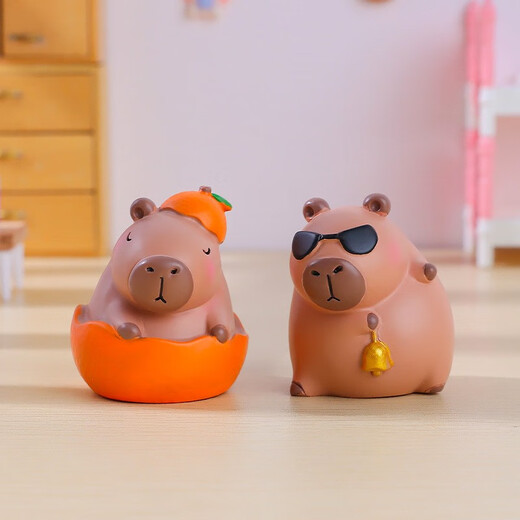 SHANPO (SHANPO) girls birthday gift practical niche high-end Capibala blind box capybara hand desk table decoration small ornaments Capibala blind box 8 non-duplicate