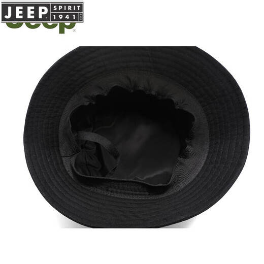 JEEP SPIRIT Hat Men's Spring and Summer Fisherman Hat Basin Hat Breathable Sun Protection Sun Hat Outdoor Travel Mountaineering Fishing Hat Black