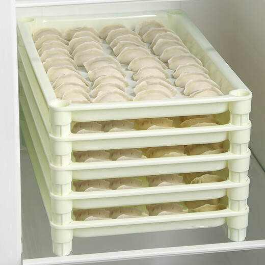 Rihe Sheng Tang dumpling storage box refrigerator dumpling tray multi-layer dumpling quick-freezing box commercial household dumpling box dumpling placement tray dumpling tray-5 layers 5 layers