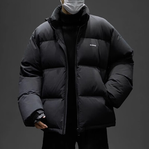 Woodpecker (TUCANO) down jacket men's winter short style national trend loose stand-up collar bread coat black thickened warm youth jacket silverbait white L