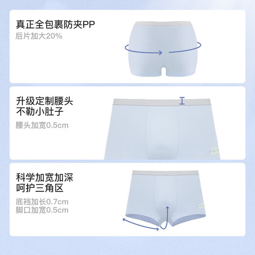 Like uu children's underwear boys girls underwear pure cotton type a medium and large children's boxer briefs developmental period primary school students' underwear 3 pairs of girls' briefs (white + blue + pink) 160