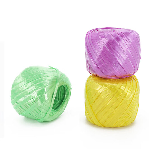 Corde d'emballage en or, une corde en plastique d'attachement et d'emballage, une nouvelle corde d'emballage de matériau, une corde d'attache, une corde d'attache, une corde à billes de paille, des rouleaux noirs 2