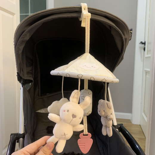 Meibosen baby stroller pendant wind chime 3-6 months newborn bed bell bed hanging baby car hanging umbrella soothing towel toy gentle bunny hanging umbrella