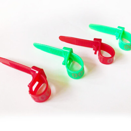 Chaoming (CHAOMING) Tuojin mark ring chicken logo plastic chicken foot ring with various numbers duck custom-made farm button label sign without words yellow 50 pieces