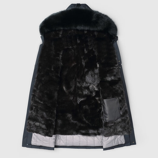 NLMN Winter Winter Wind Fur Integrated Mink Inner Inner Inner For Men's Casco Europeo y American Coat Europeo y American Gris L