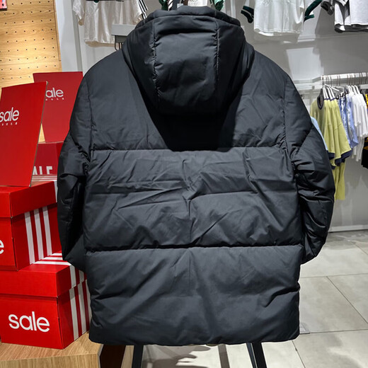 阿迪达斯羽绒服男装冬季新款情侣款舒适保暖600蓬鸭绒防风防寒连帽外套 JV6187 M