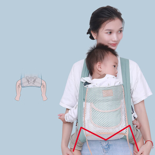 Xinnan sling newborn baby carrier safe child child baby cross-body carrier multi-functional baby confinement lightweight mint green