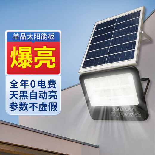 FSL Foshan Lighting Solar Outdoor Light New Street Light New Countryside IP65 Waterproof Courtyard Super Bright Floodlight Lighting Street Light 192lm+with 2.2m charging cable+remote light control