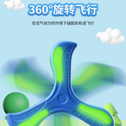 
Hanhan Paradise Children's Outdoor Toys Soft Boomerang Frisbee Luminous Glowing Three Leaf Round Park Children's Day Gift