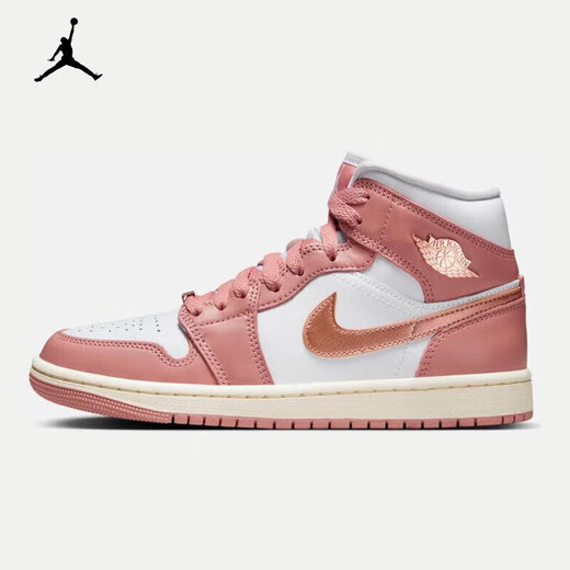 耐克（NIKE）女鞋运动鞋夏季新款AIR JORDAN 1 AJ1高帮板鞋耐磨防滑休闲鞋 FB9892-670粉金 37.5