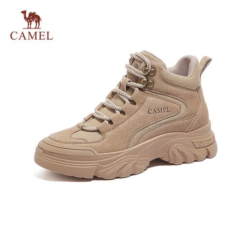 Camel (Camel) Suele grueso botas de martin casuales para zapatos para mujeres Sombrosas espesas con calzado alto para la altura de la mujer botas de mejora L24A283649 Caki 38