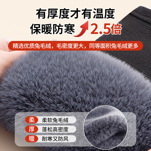 Pioneer Sports Knee Pads to Warm Old Cold Legs, Knee Pain, Synovitis, Joint Pain, Plus Velvet Meniscus for Men and Women to Prevent Cold, Rabbit Velvet Knee Pads | Warm and Cold Protection, One Pair, One Size Fits All | Suitable for 80-200 Jin Jin is equal to 0.5 kg