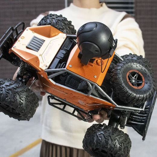 BURJUMAN remote control car 6-14 years old large toy car with remote control large alloy wireless photo camera children's electric car orange 6K anti-shake + photo real-time image transmission single battery life of about 40 minutes lifetime warranty