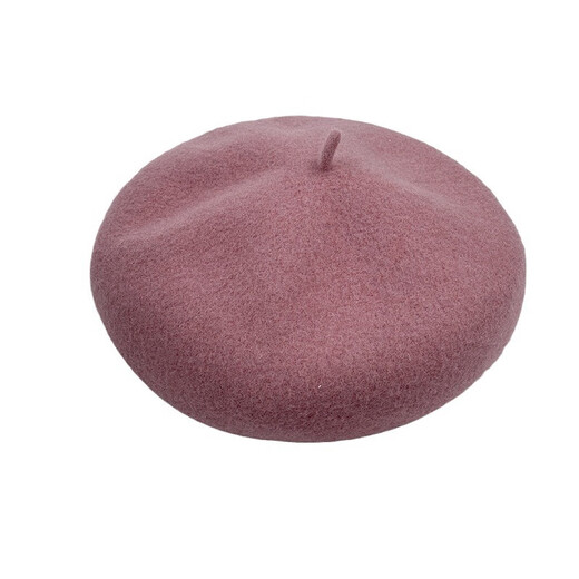 Woodpecker Brand 2025 New Wool Beret Women's Korean Retro Face-Showing Small Solid Color Sweet and Versatile Painter Hat Camel #5 M M (56-58cm)