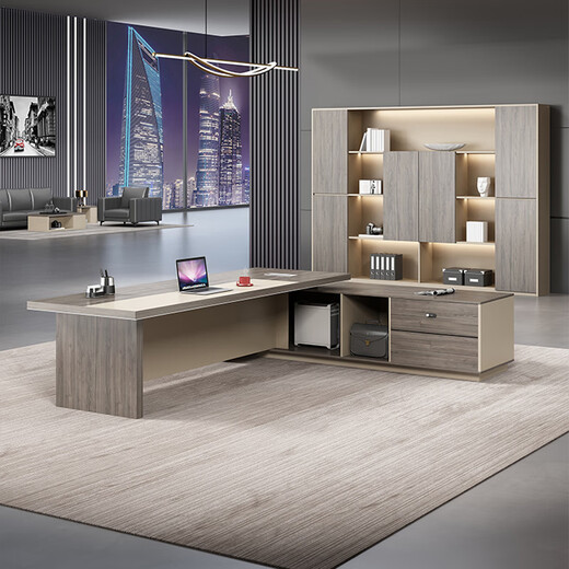 Light luxury boss desk, simple and modern president desk, chairman's room, executive desk, high-end manager desk and chair combination 1.8*0.8 meters + boss chair