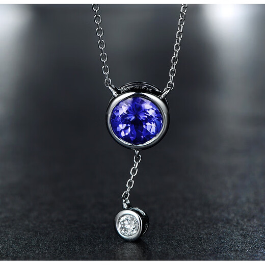 Coasze Coasze Geschenk Geschenk Tansanit Halskette 18k Gold Diamant Inlay Bunte Edelsteine Tansanit Halskette