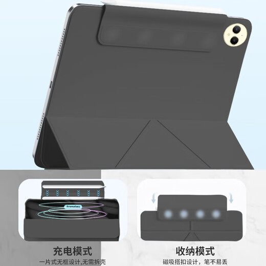 Beispiellose Götter und Dämonen Kostenlose gehärtete Folie Geeignet für Huawei Matepad Pro12.2 Schutzhülle Tablet 2024/25 Modell 12,2 Zoll magnetische Anti-Biegung horizontale und vertikale Unterstützung Anti-Fall-Abdeckung Inkstone Black Y-förmige magnetische Saugkraft - horizontale und vertikale Unterstützung freie gehärtete Folie Huawei Matepad Pro12.2 24/25 Modell